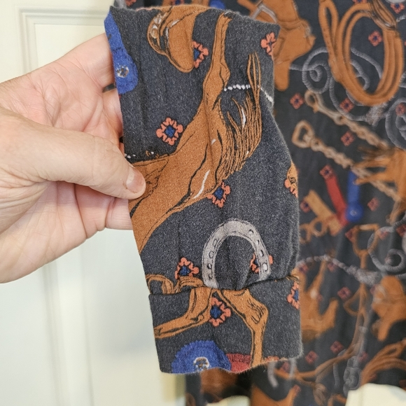 Anthropologie Adventurer Horse Equestrian Western Country Mock Neck Top - Picture 5 of 10